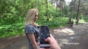 I play with my wife in the city Park of Lovense! Sex, squirt in public